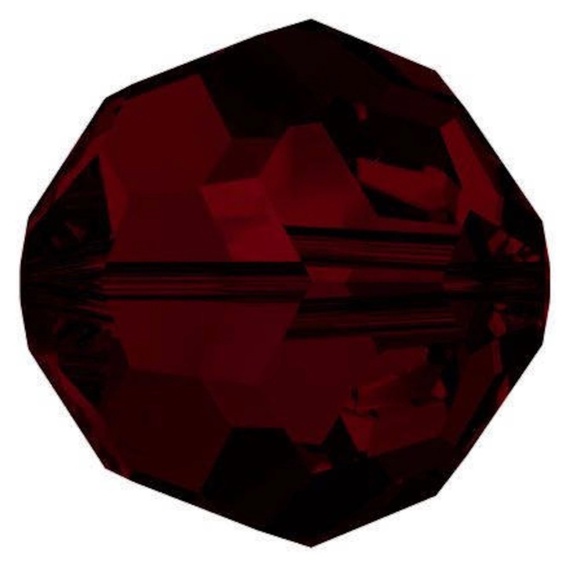 As low as $2 4mm Garnet Swarovski Crystal Round 5000 Beads 8pcs - Picture 1 of 1